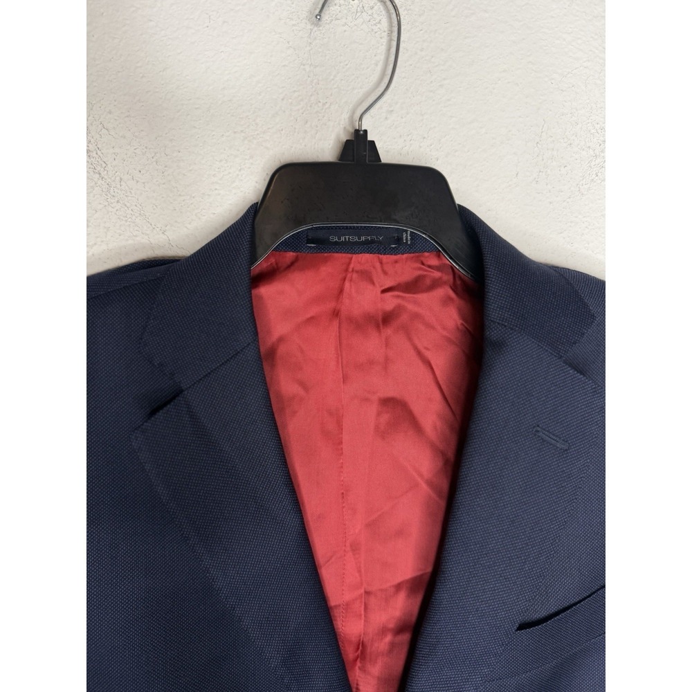 SUITSUPPLY Blazer Mens 36 Blue Vitale Barberis Canonico Pure Wool Sienna Italy - Picture 3 of 15